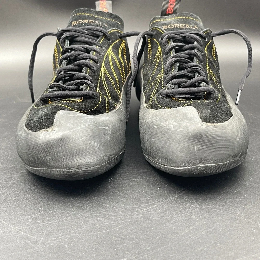 Boreal Diablo Rock Climbing Shoes Mens 12.5 Black Yellow Suede Lace Up